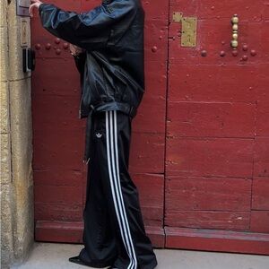 NWT! Women's Adidas Firebird Loose Track Pant in black, size M